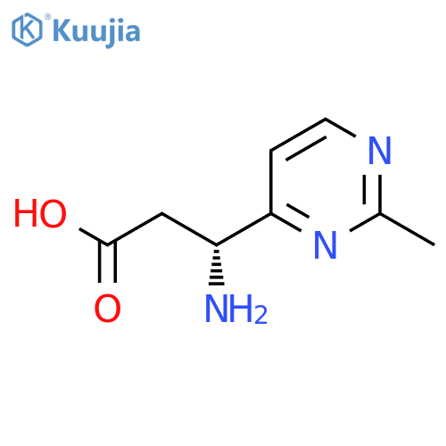 (3R)-3-amino-3-(2-methylpyrimidin-4-yl)propanoic acid structure