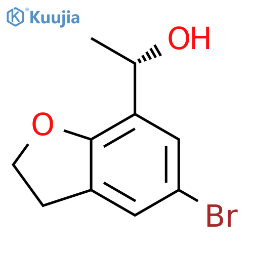 (1S)-1-(5-bromo-2,3-dihydro-1-benzofuran-7-yl)ethan-1-ol structure