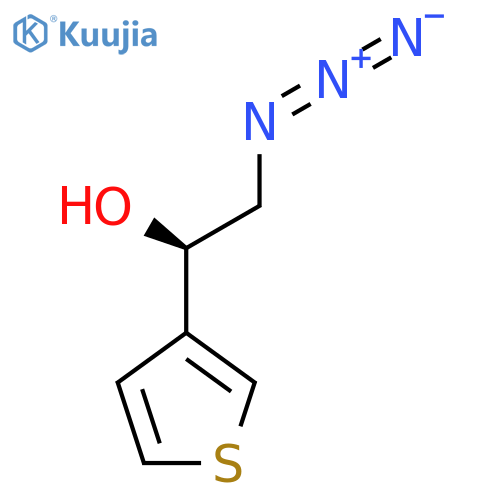 (1R)-2-azido-1-(thiophen-3-yl)ethan-1-ol structure