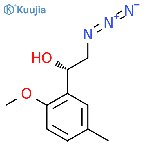 (1S)-2-azido-1-(2-methoxy-5-methylphenyl)ethan-1-ol structure