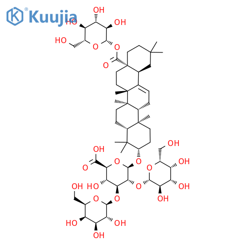b-D-Glucopyranosiduronic acid, (3b)-28-(b-D-glucopyranosyloxy)-28-oxoolean-12-en-3-yl O-b-D-galactopyranosyl-(1&reg;2)-O-[b-D-galactopyranosyl-(1&reg;3)]- (9CI) structure