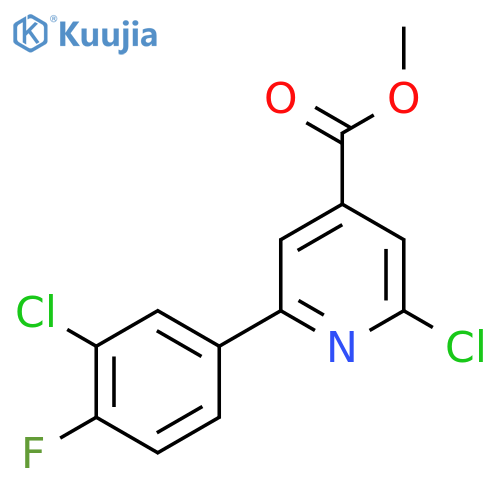 2-Chloro-6-(3-chloro-4-fluorophenyl)-isonicotinic acid methyl ester structure