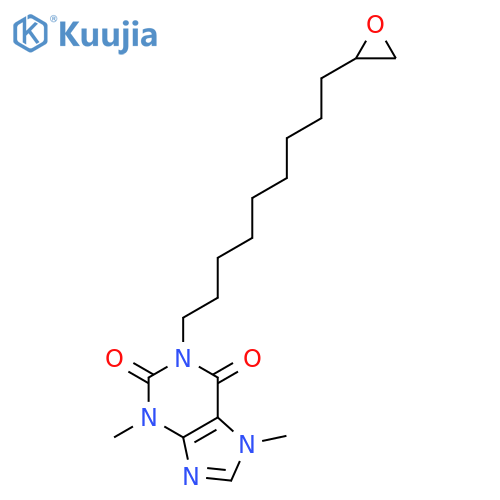 1H-PURINE-2,6-DIONE, 3,7-DIHYDRO-3,7-DIMETHYL-1-(9-OXIRANYLNONYL)- structure