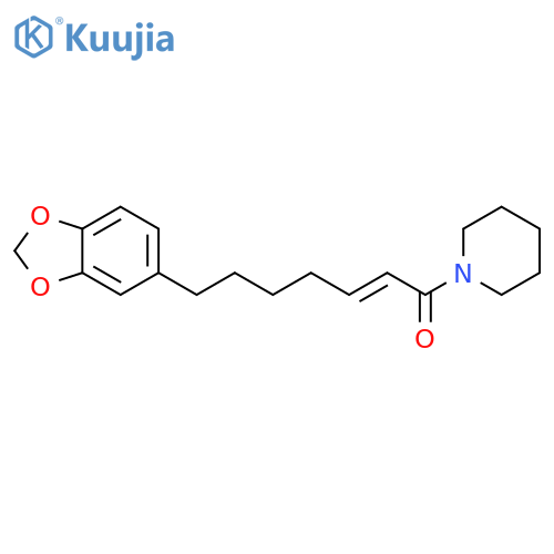 2-Hepten-1-one,7-(1,3-benzodioxol-5-yl)-1-(1-piperidinyl)-, (2E)- structure