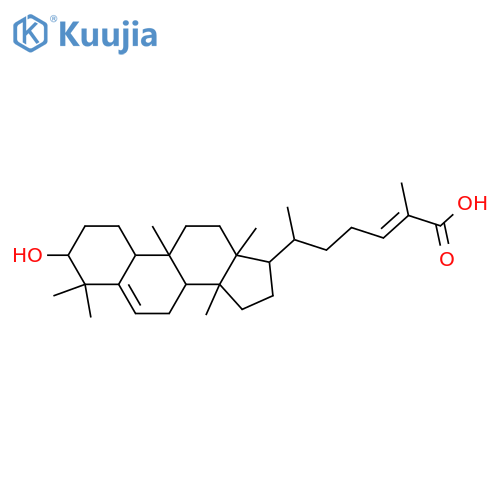 19-Norlanosta-5,24-dien-26-oicacid, 3-hydroxy-9-methyl-, (3a,9b,10a,24E)- (9CI) structure