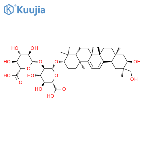b-D-Glucopyranosiduronic acid, (3b,20a,21a)-21,29-dihydroxyoleana-9(11),12-dien-3-yl 2-O-b-D-glucopyranuronosyl- (9CI) structure
