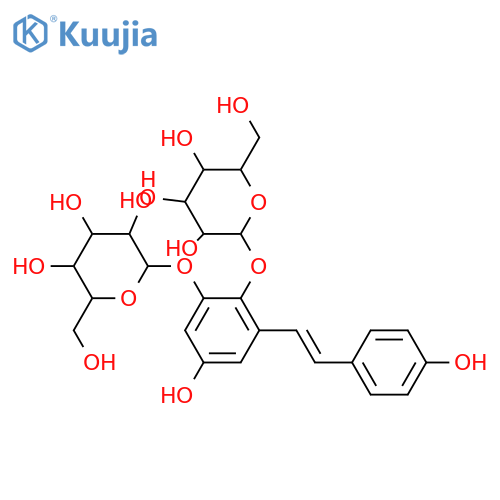 β-D-Glucopyranoside, 5-hydroxy-3-[(1E)-2-(4-hydroxyphenyl)ethenyl]-1,2-phenylene bis- structure