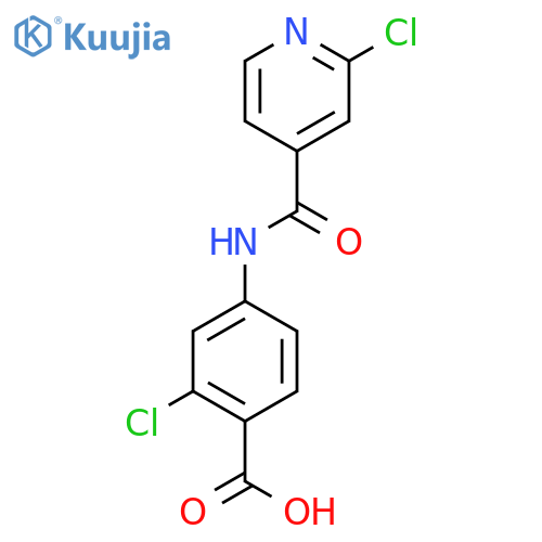 2-chloro-4-(2-chloropyridine-4-amido)benzoic acid structure