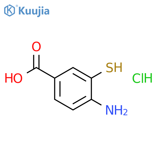 4-amino-3-sulfanylbenzoic acid hydrochloride structure