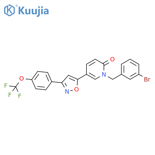 1-(3-Bromobenzyl)-5-(3-(4-(Trifluoromethoxy)Phenyl)Isoxazol-5-Yl)Pyridin-2(1H)-One structure
