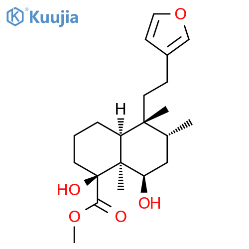 1-Naphthalenecarboxylic acid, 5-[2-(3-furanyl)ethyl]decahydro-1,8-dihydroxy-5,6,8a-trimethyl-, methyl ester, (1S,4aS,5R,6R,8R,8aS)- structure