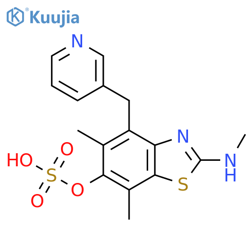 6-Benzothiazolol,5,7-dimethyl-2-(methylamino)-4-(3-pyridinylmethyl)-, 6-(hydrogen sulfate) structure