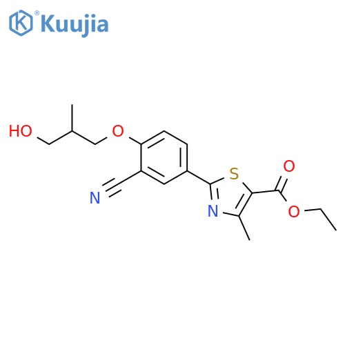2-3-Cyano-4-(3-hydroxy-2-methylpropoxy)phenyl-4-methyl-5-thiazolecarboxylic Acid Ethyl Ester structure