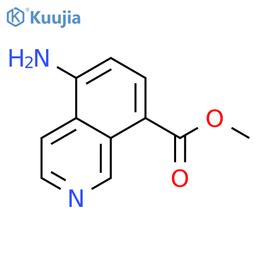 8-Isoquinolinecarboxylicacid, 5-amino-, methyl ester structure