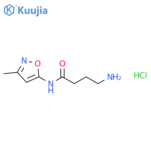 4-amino-N-(3-methyl-1,2-oxazol-5-yl)butanamide hydrochloride structure