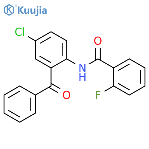 N-(2-Benzoyl-4-chlorophenyl)-2-fluorobenzamide structure