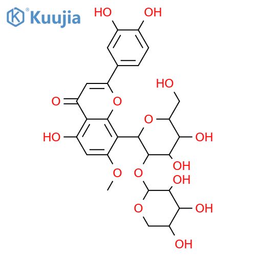8-C-β-D-Glucopyranosyl-3',4',5,7-tetrahydroxyflavone; 7-Me ether, 2''-O-β-arabinopyranosyl structure