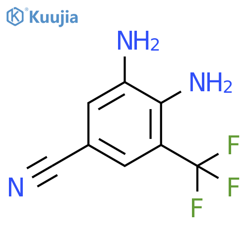3,4-diamino-5-(trifluoromethyl)benzonitrile structure