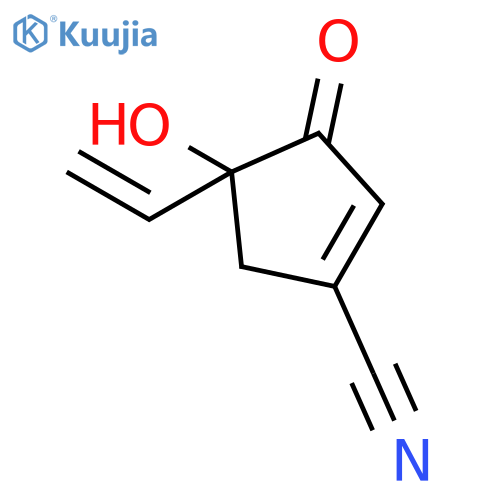 1-Cyclopentene-1-carbonitrile,4-ethenyl-4-hydroxy-3-oxo- structure