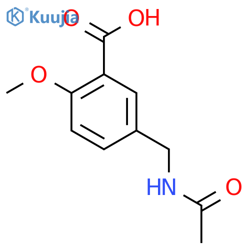 5-(acetamidomethyl)-2-methoxybenzoic acid structure