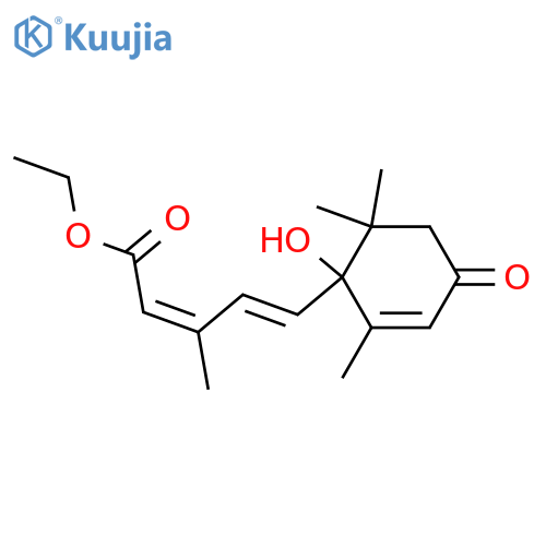 2,4-Pentadienoic acid,5-(1-hydroxy-2,6,6-trimethyl-4-oxo-2-cyclohexen-1-yl)-3-methyl-, ethyl ester,(2Z,4E)- structure