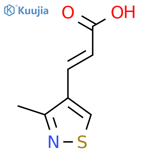 (2E)-3-(3-methyl-1,2-thiazol-4-yl)prop-2-enoic acid structure