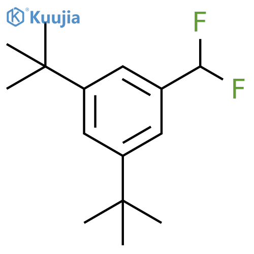 Benzene, 1-(difluoromethyl)-3,5-bis(1,1-dimethylethyl)- structure