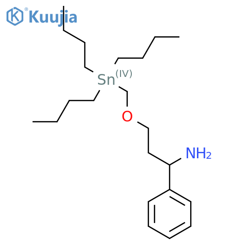 (3-amino-3-phenylpropoxy)methyltributylstannane structure
