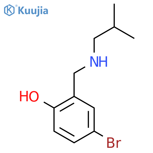 4-Bromo-2-{[(2-methylpropyl)amino]methyl}phenol structure