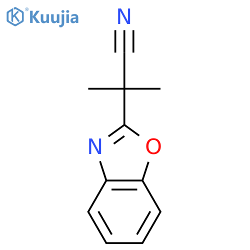 2-(Benzo[d]oxazol-2-yl)-2-methylpropanenitrile structure