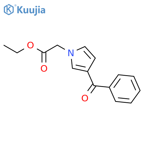 1H-Pyrrole-1-acetic acid, 3-benzoyl-, ethyl ester structure