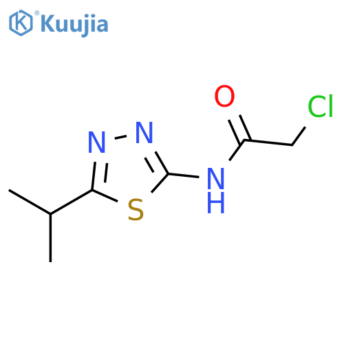 2-chloro-N-5-(propan-2-yl)-1,3,4-thiadiazol-2-ylacetamide structure