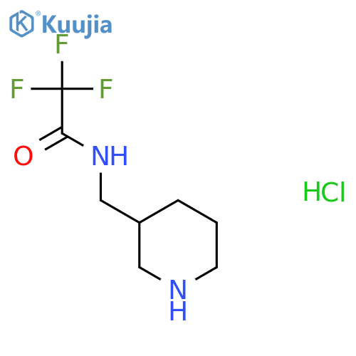 2,2,2-trifluoro-N-(piperidin-3-yl)methylacetamide hydrochloride structure