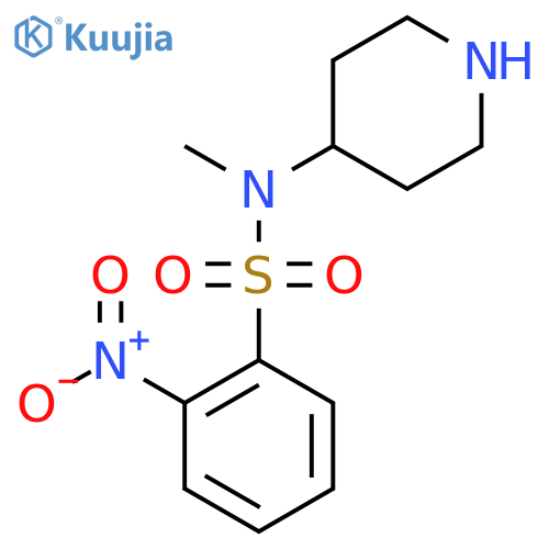 N-methyl-2-nitro-N-(piperidin-4-yl)benzene-1-sulfonamide structure