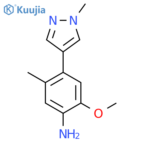 2-Methoxy-5-methyl-4-(1-methyl-1H-pyrazol-4-yl)aniline structure