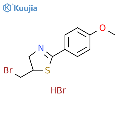 5-(Bromomethyl)-2-(4-methoxyphenyl)-4,5-dihydro-1,3-thiazole hydrobromide structure