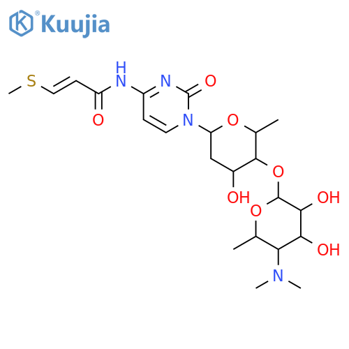 2-Propenamide,N-[1-[2,6-dideoxy-4-O-[4,6-dideoxy-4-(dimethylamino)-a-D-glucopyranosyl]-b-D-arabino-hexopyranosyl]-1,2-dihydro-2-oxo-4-pyrimidinyl]-3-(methylthio)-,(2E)- (9CI) structure