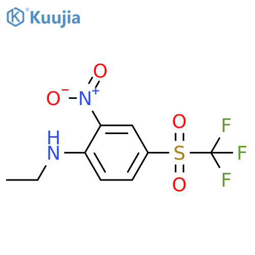 N-Ethyl-2-nitro-4-((trifluoromethyl)sulfonyl)aniline structure