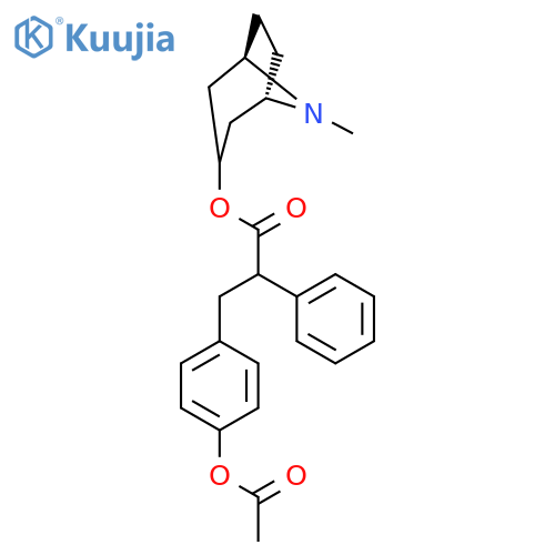 Benzenepropanoic acid,4-(acetyloxy)-a-phenyl-,(3-endo)-8-methyl-8-azabicyclo[3.2.1]oct-3-yl ester structure