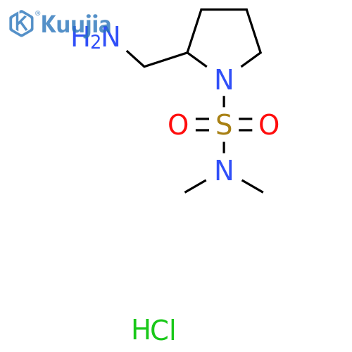 2-(aminomethyl)-N,N-dimethylpyrrolidine-1-sulfonamide hydrochloride structure