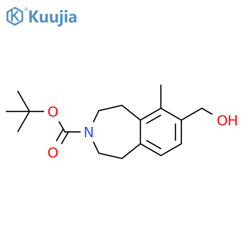 TERT-BUTYL 7-(HYDROXYMETHYL)-6-METHYL-4,5-DIHYDRO-1H-BENZO[D]AZEPINE-3(2H)-CARBOXYLATE structure