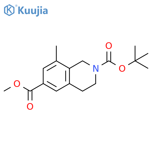 2-tert-butyl 6-methyl 8-methyl-3,4-dihydroisoquinoline-2,6(1H)-dicarboxylate structure