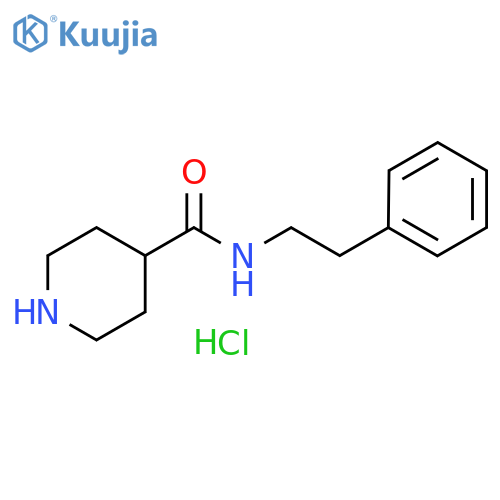 N-(2-Phenylethyl)-4-piperidinecarboxamide hydrochloride structure