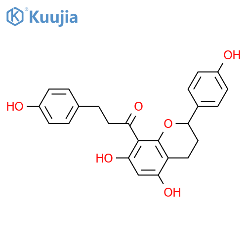 4',5,7-Trihydroxy-8-[3-(4-hydroxyphenyl)propanoyl]flavan structure