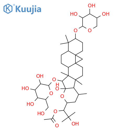 b-D-Glucopyranoside, (3b,15a,16b,23R,24R)-24-(acetyloxy)-16,23-epoxy-16,25-dihydroxy-3-(b-D-xylopyranosyloxy)-9,19-cyclolanostan-15-yl(9CI) structure