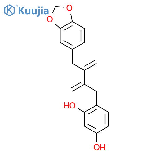 1,3-Benzenediol,4-[3-(1,3-benzodioxol-5-ylmethyl)-2-methylene-3-buten-1-yl]- structure