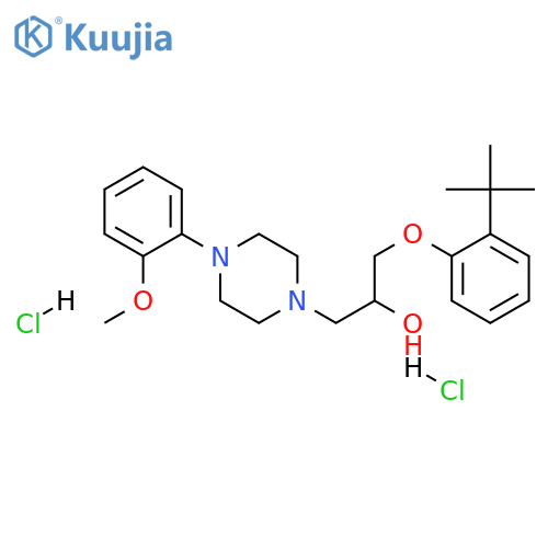 1-(2-tert-butylphenoxy)-3-4-(2-methoxyphenyl)piperazin-1-ylpropan-2-ol dihydrochloride structure