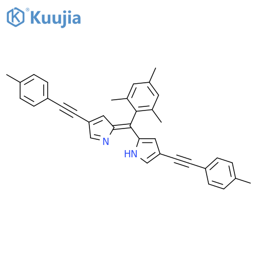 1H-Pyrrole, 4-[2-(4-methylphenyl)ethynyl]-2-[[4-[2-(4-methylphenyl)ethynyl]-2H-pyrrol-2-ylidene](2,4,6-trimethylphenyl)methyl]- structure