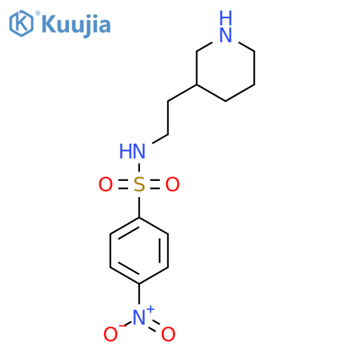 4-Nitro-N-[2-(piperidin-3-yl)ethyl]benzene-1-sulfonamide structure