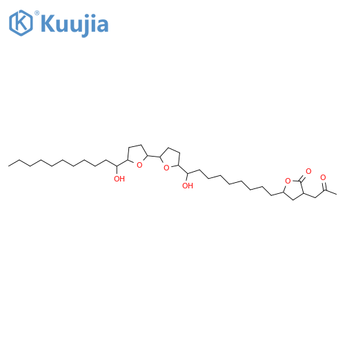 2(3H)-Furanone,dihydro-5-[9-hydroxy-9-[octahydro-5'-(1-hydroxyundecyl)[2,2'-bifuran]-5-yl]nonyl]-3-(2-oxopropyl)-(9CI) structure